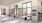 a spacious room with tables near windows